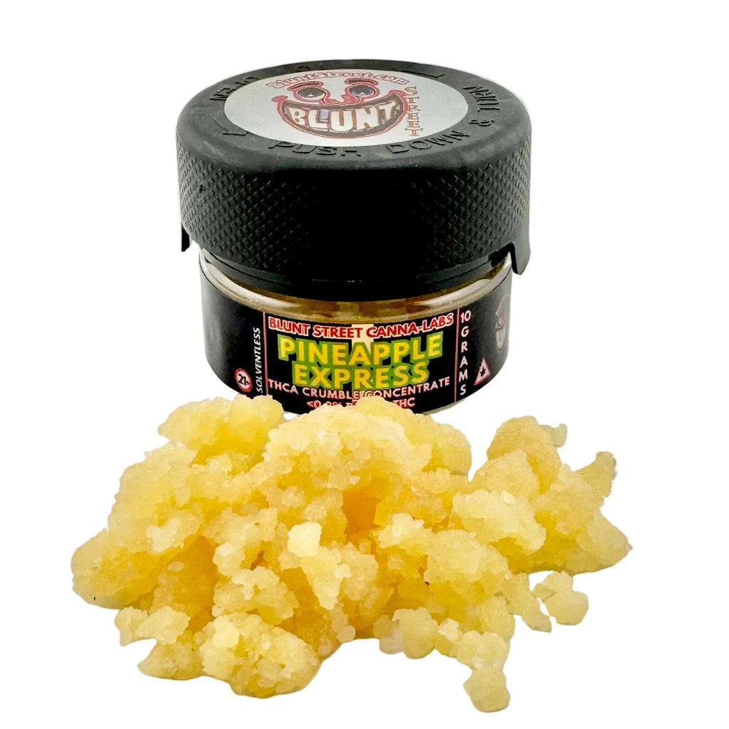 Crumble, Pineapple Express 98% THCA, Lab Tested, Solvent-Free – 10g